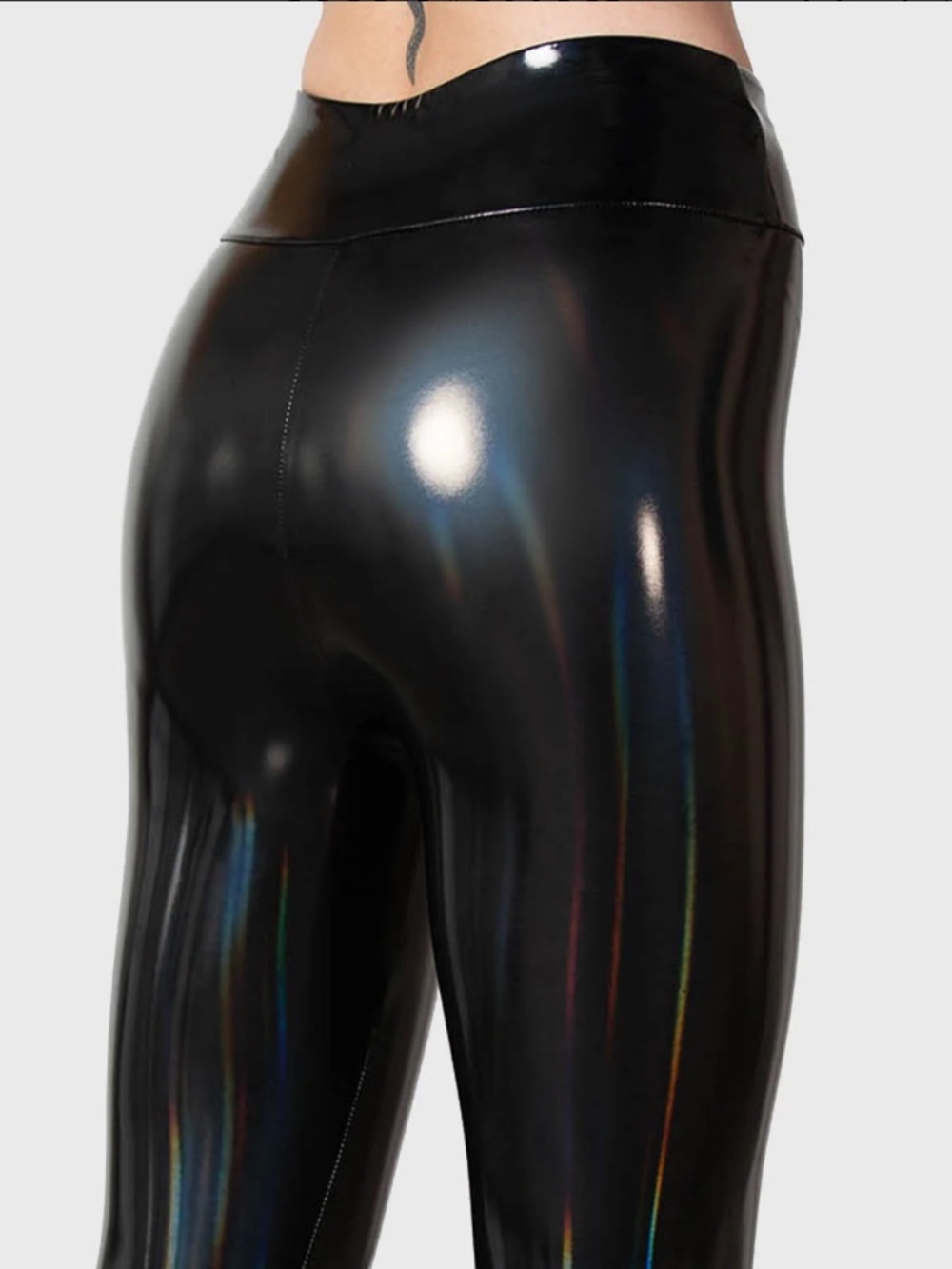 Killstar Black Holographic Shine Leggings